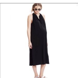 Hatch black sleeveless midi dress